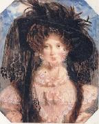 Alfred Eduard Chalon Mrs De Wint oil on canvas